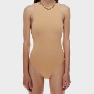 ARITZIA Babaton Contour 90s Bodysuit In Nude Tan